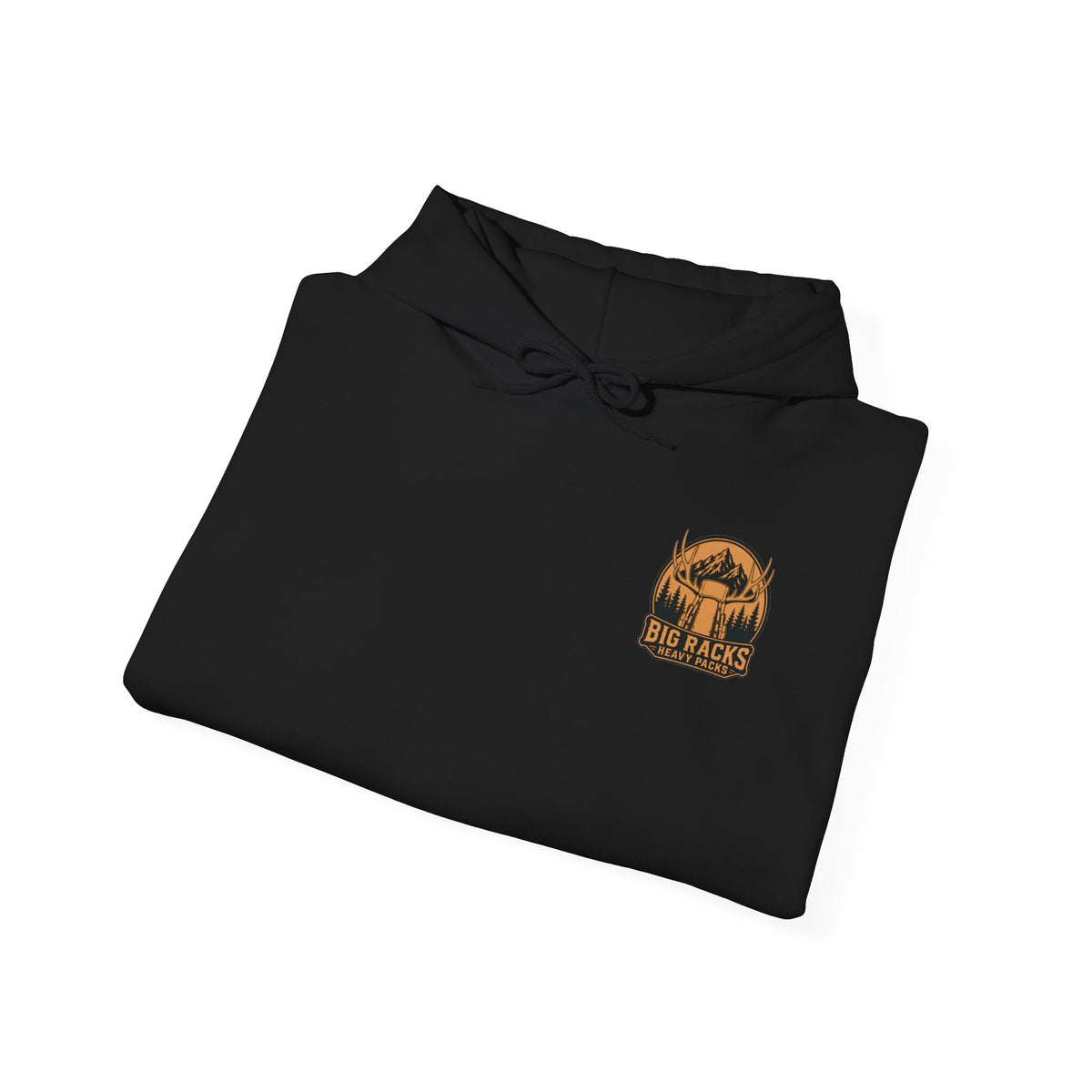 Heavy Pack Hoodie – Vintage “Big Racks Heavy Pack” Camping Logo Hooded Sweatshirt