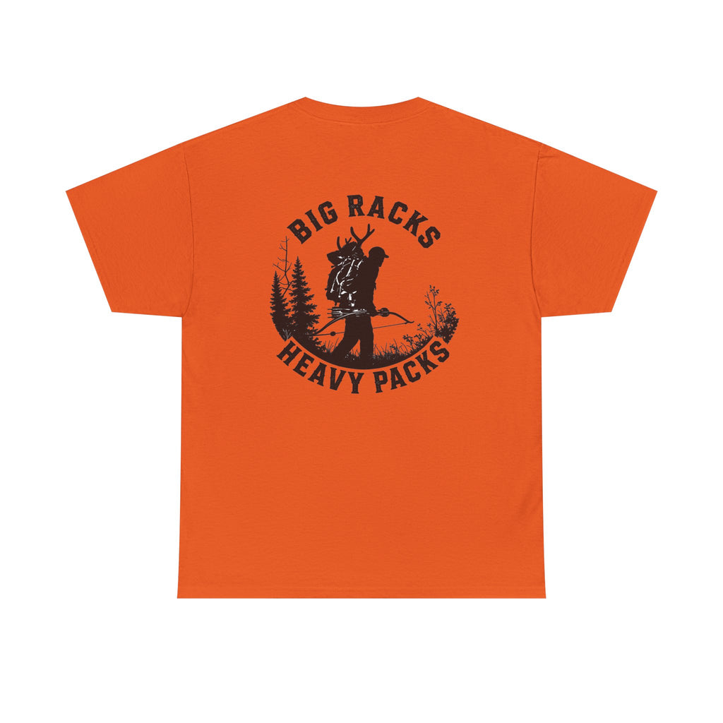 Hunting Tee — "Big Racks Heavy Packs" Antler Hunter Graphic Shirt