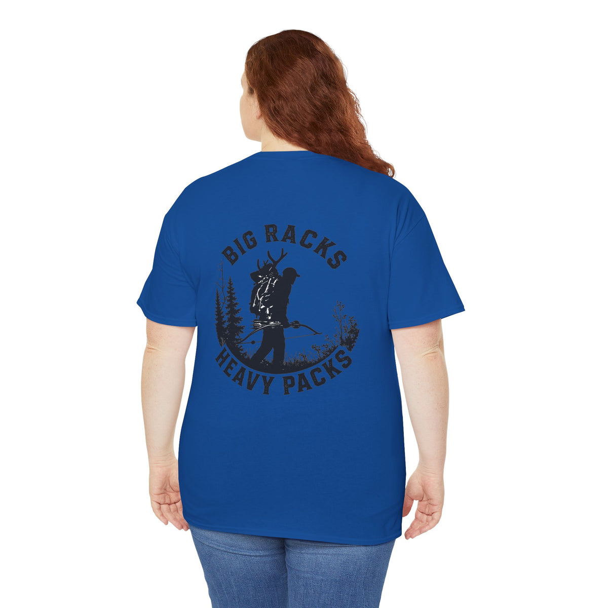Hunting Tee — "Big Racks Heavy Packs" Antler Hunter Graphic Shirt