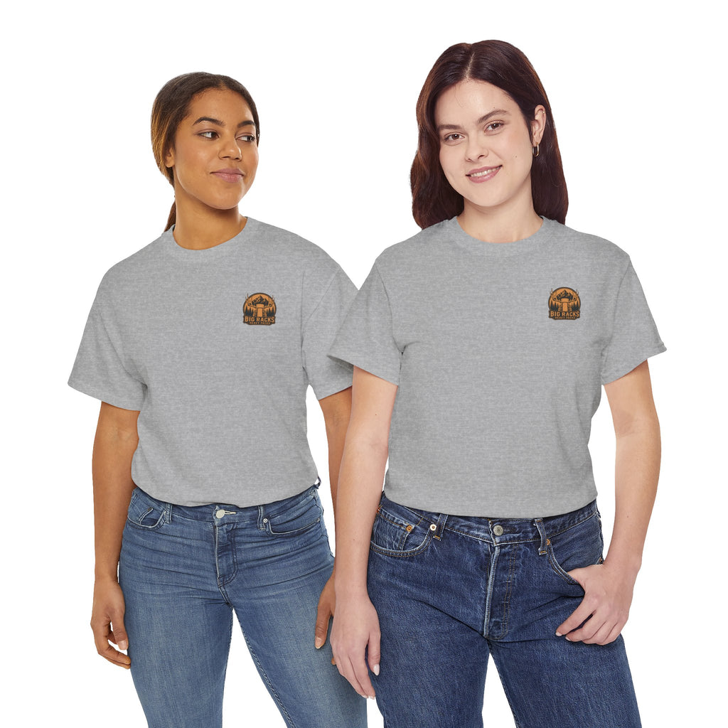 Hunting Tee — "Big Racks Heavy Packs" Antler Hunter Graphic Shirt