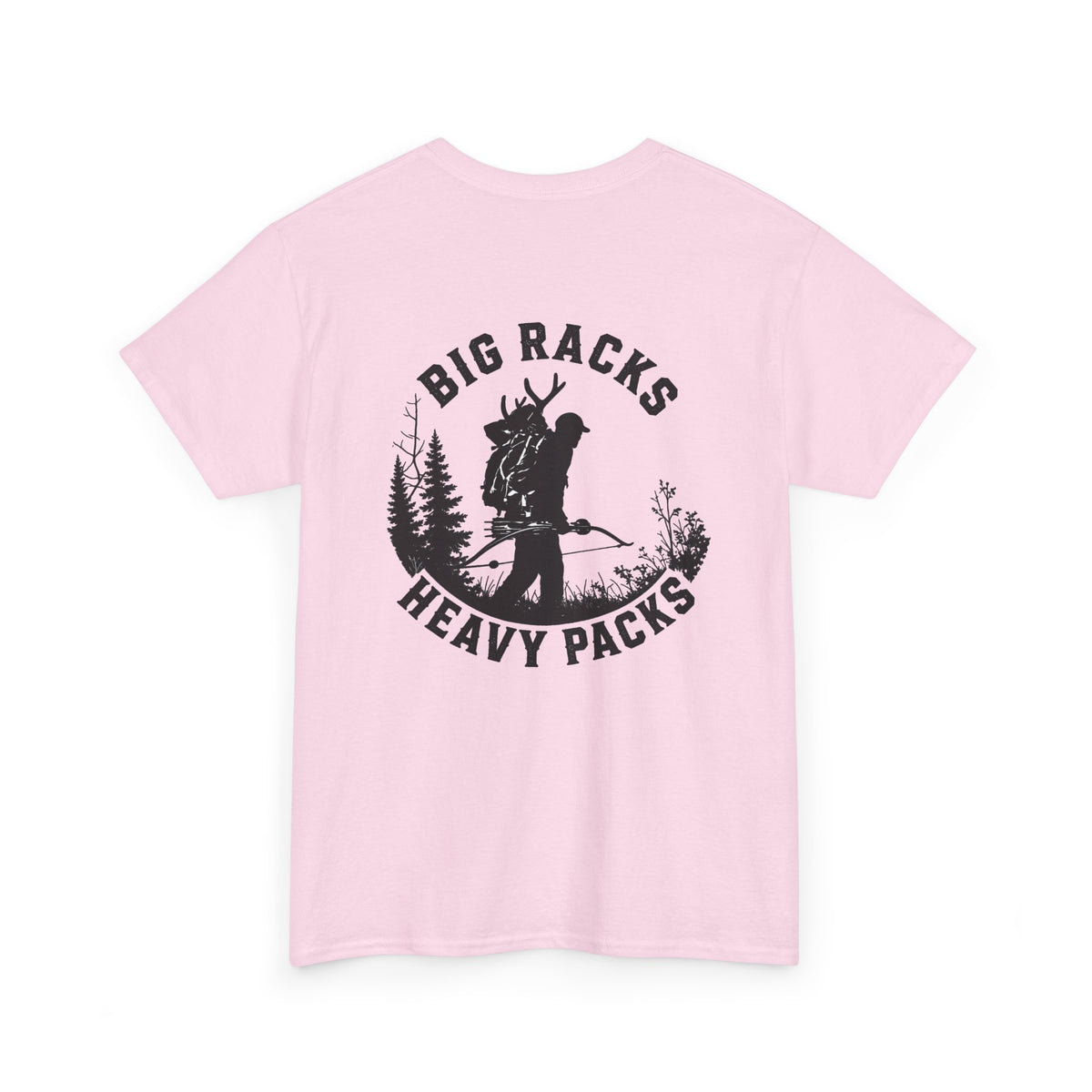 Hunting Tee — "Big Racks Heavy Packs" Antler Hunter Graphic Shirt