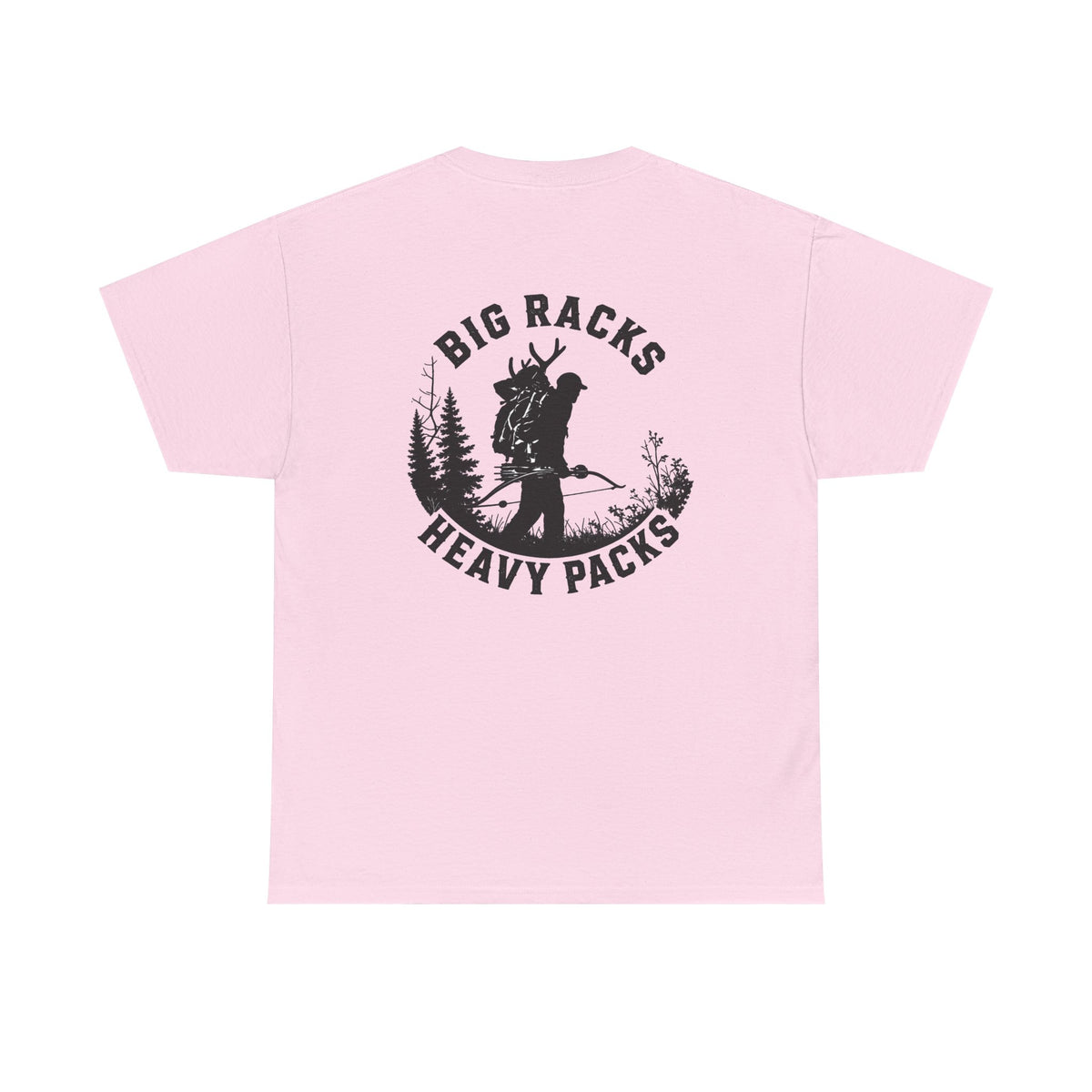 Hunting Tee — "Big Racks Heavy Packs" Antler Hunter Graphic Shirt