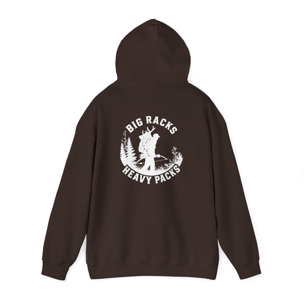 Heavy Pack Hoodie – Vintage “Big Racks Heavy Pack” Camping Logo Hooded Sweatshirt