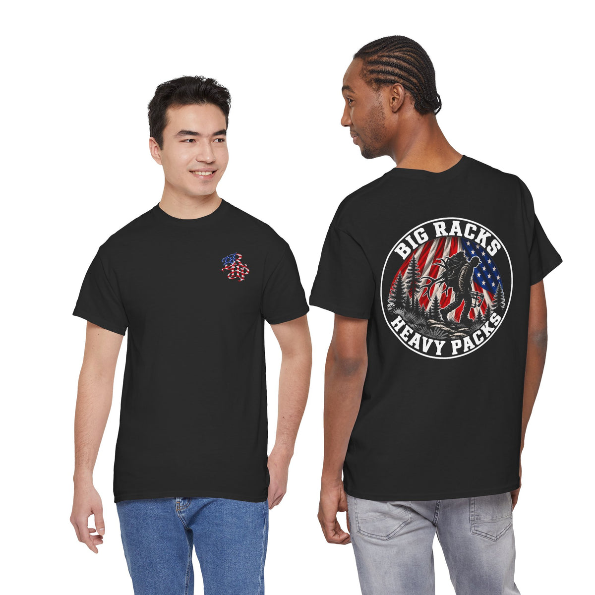 Big Racks Heavy Packs Hunting Graphic T-Shirt