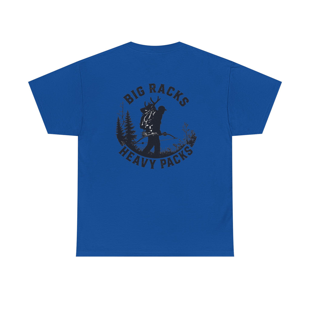 Hunting Tee — "Big Racks Heavy Packs" Antler Hunter Graphic Shirt