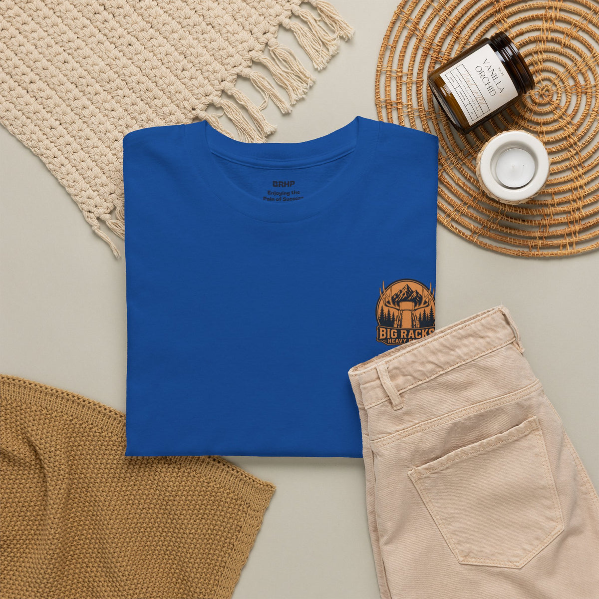 Hunting Tee — "Big Racks Heavy Packs" Antler Hunter Graphic Shirt