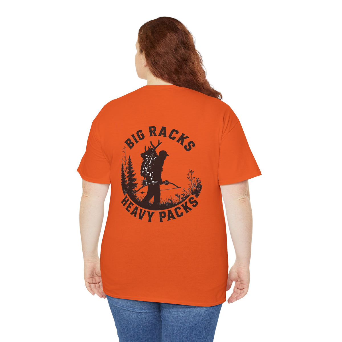 Hunting Tee — "Big Racks Heavy Packs" Antler Hunter Graphic Shirt