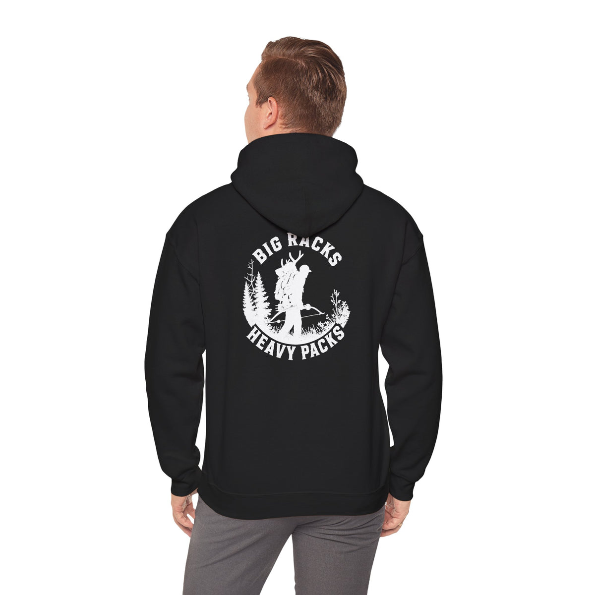 Heavy Pack Hoodie – Vintage “Big Racks Heavy Pack” Camping Logo Hooded Sweatshirt