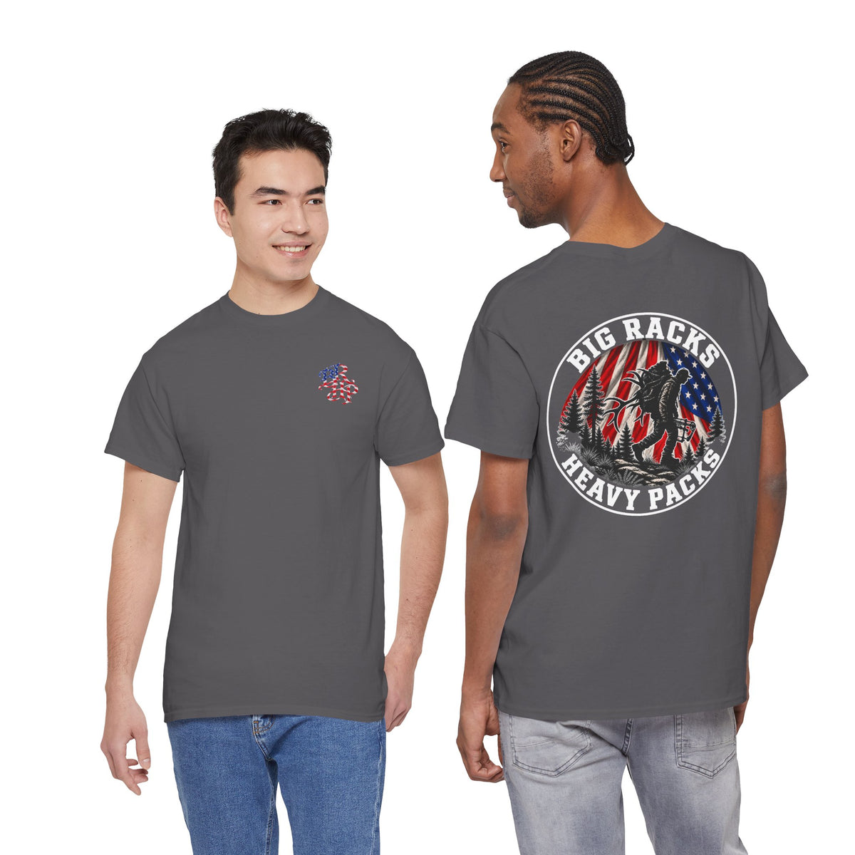 Big Racks Heavy Packs Hunting Graphic T-Shirt