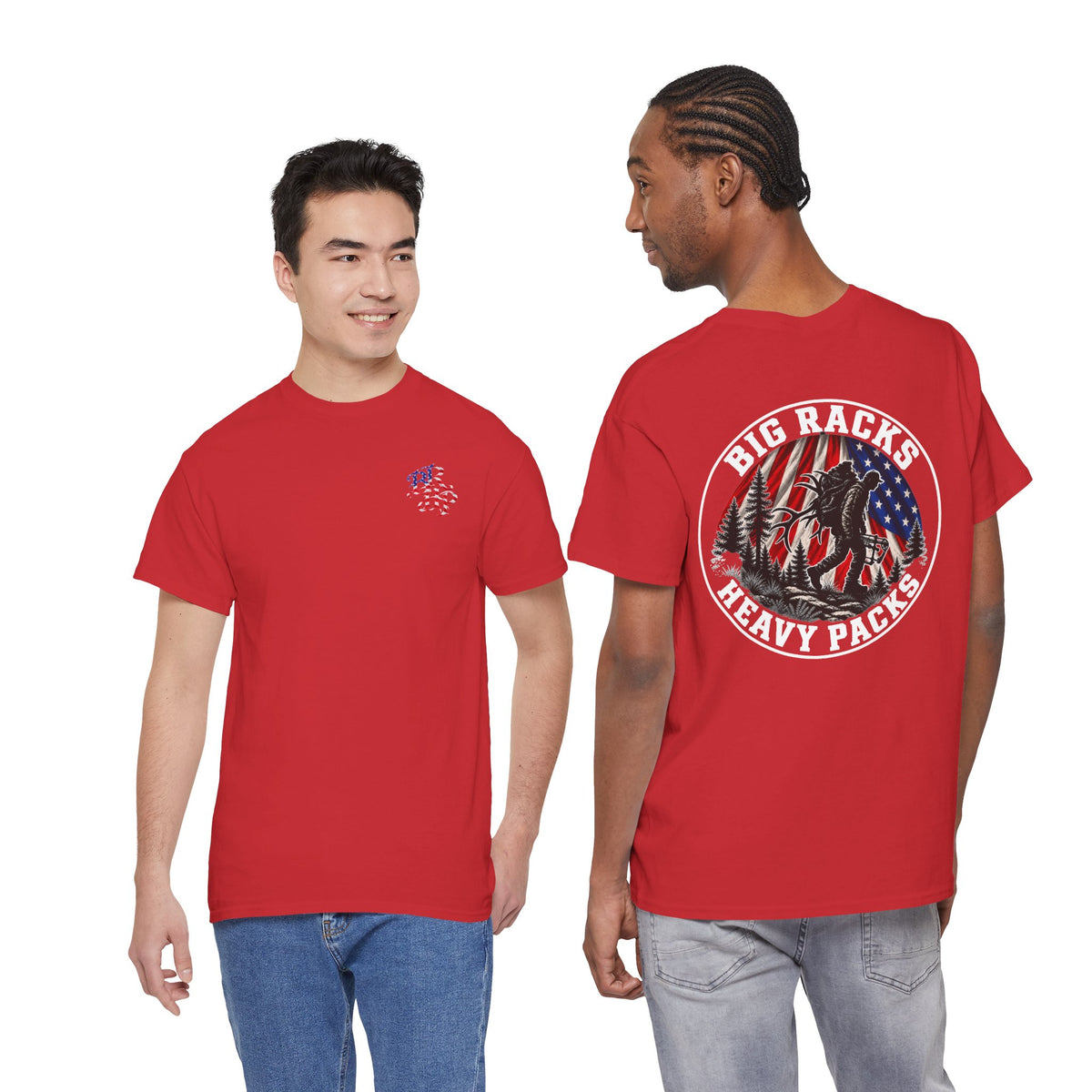 Big Racks Heavy Packs Hunting Graphic T-Shirt