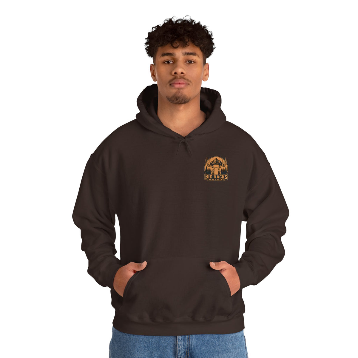Heavy Pack Hoodie – Vintage “Big Racks Heavy Pack” Camping Logo Hooded Sweatshirt