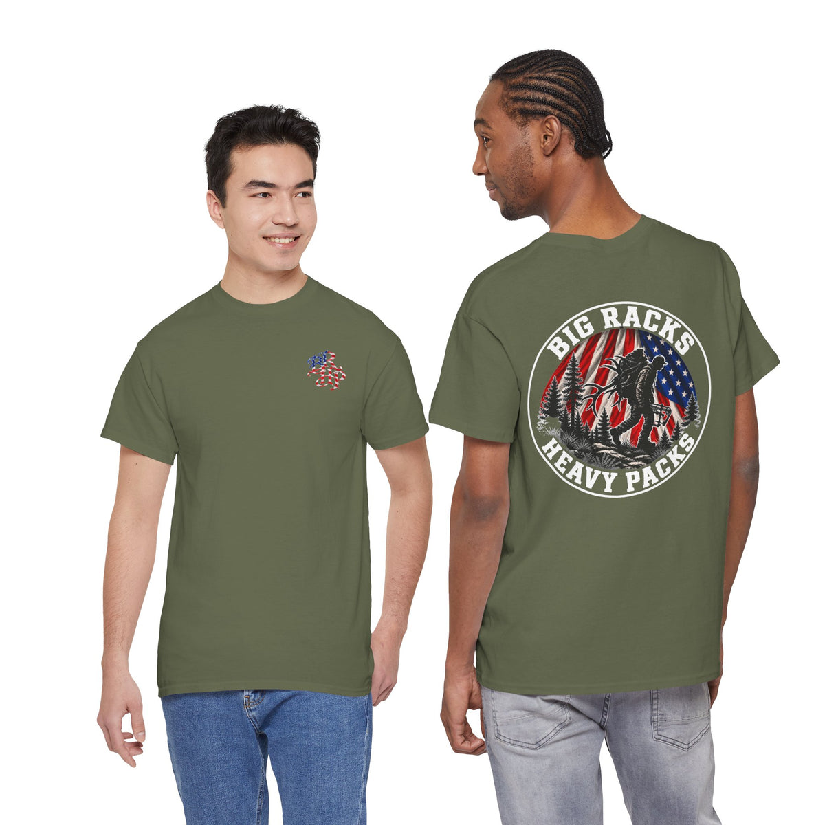 Big Racks Heavy Packs Hunting Graphic T-Shirt