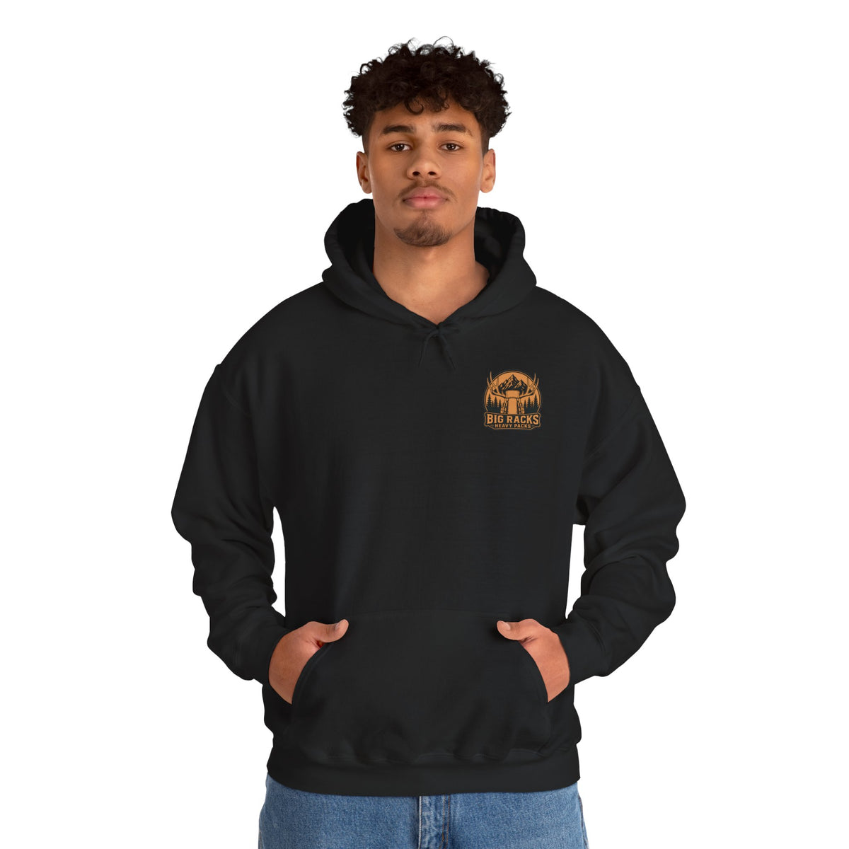 Heavy Pack Hoodie – Vintage “Big Racks Heavy Pack” Camping Logo Hooded Sweatshirt