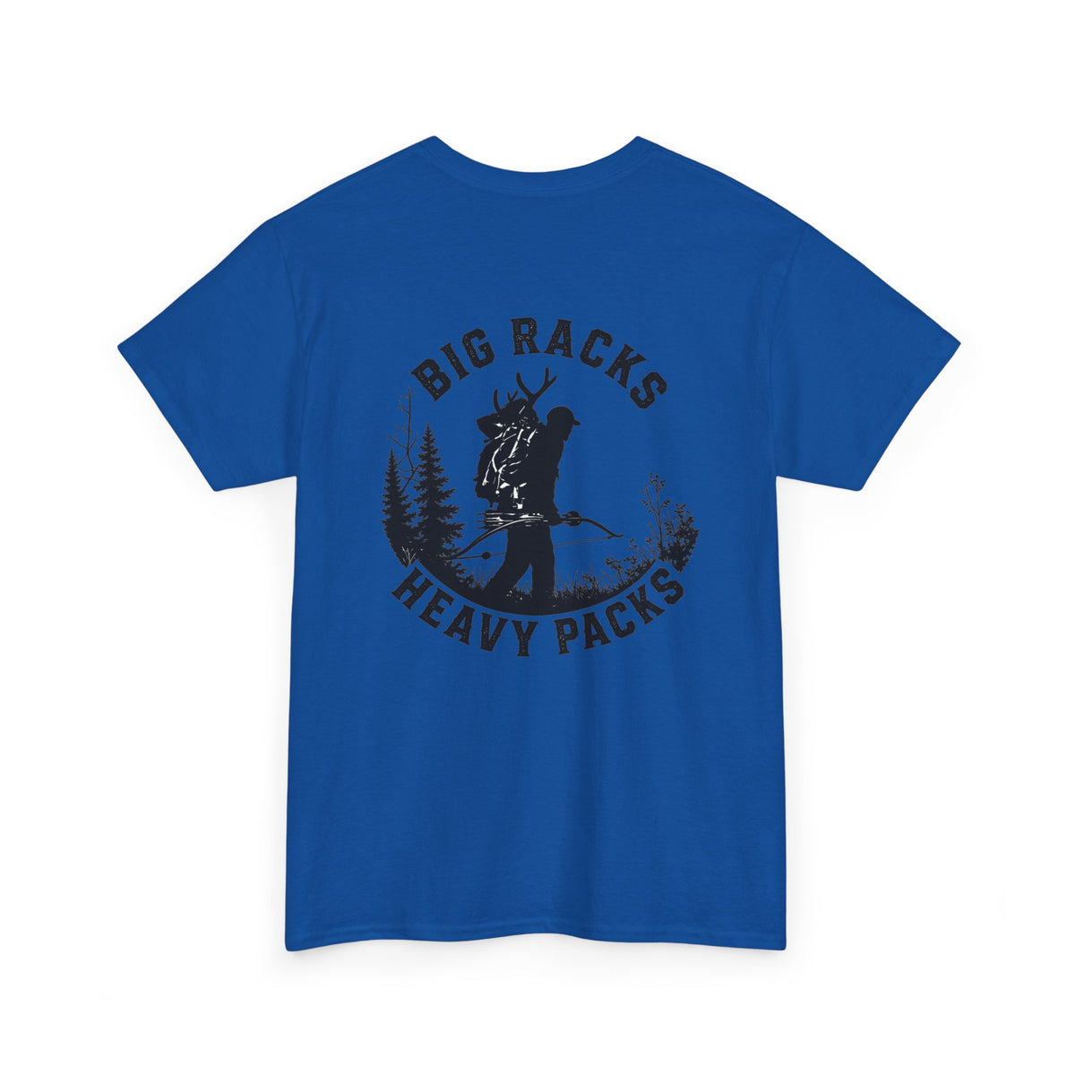 Hunting Tee — "Big Racks Heavy Packs" Antler Hunter Graphic Shirt